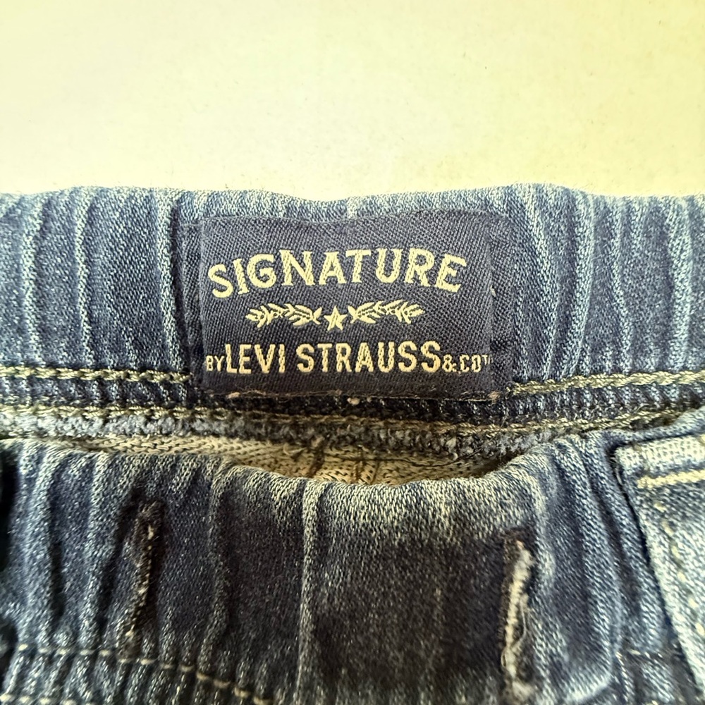 Vintage Levi Signature Strauss Girls 26x23.5 About Size 12 Stretch Blue Jeans - Picture 4 of 10